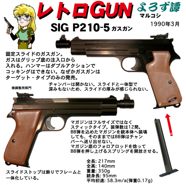SIG P210-5 ガスガン シグP210-5 トイガン
