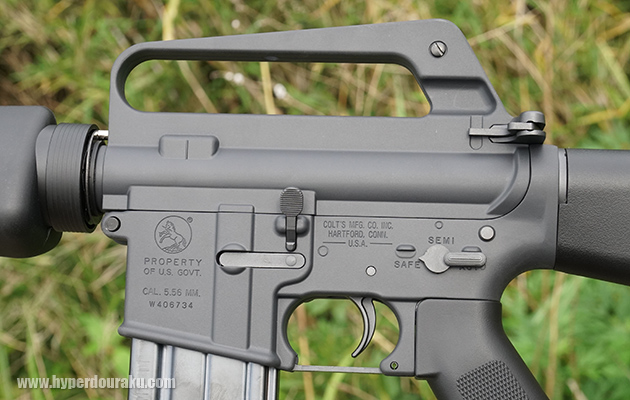 パーカーグレー仕上げの金属製レシーバー