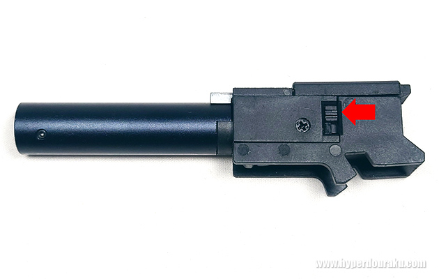 レーザーモードの切替スイッチ