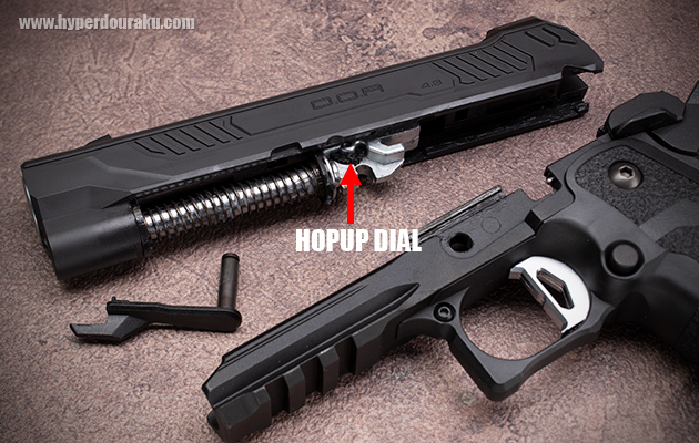 可変ホップアップの調整ダイヤル