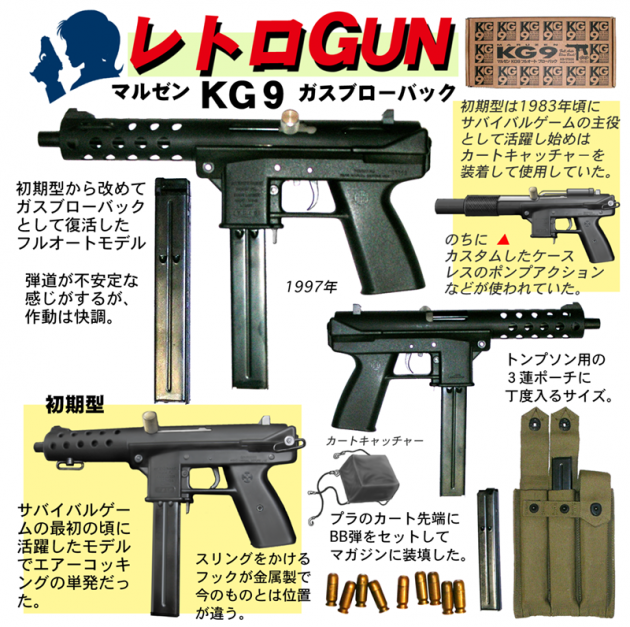 マルゼン kg-9 ガスブローバック - トイガン