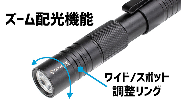 配光を切り替える調整リング